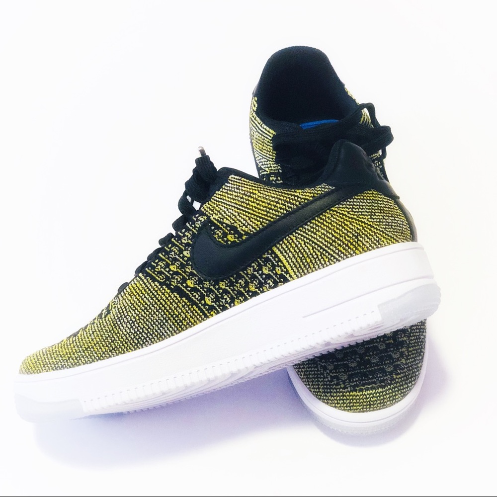 💛 W. Air Force 1 FlyKnit Yellow Blue Tint 6.5 - Picture 8 of 8